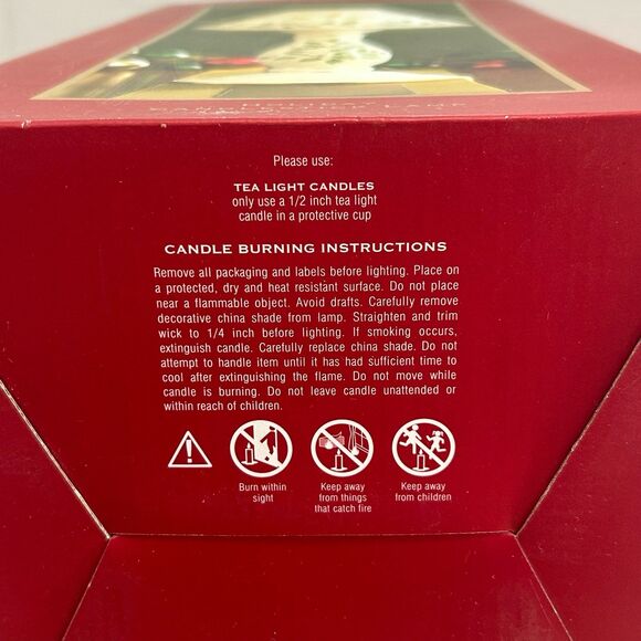 Lenox Holiday Candlestick Lamp. Preowned Excellent Condition. No Bulb. - Picture 4 of 10